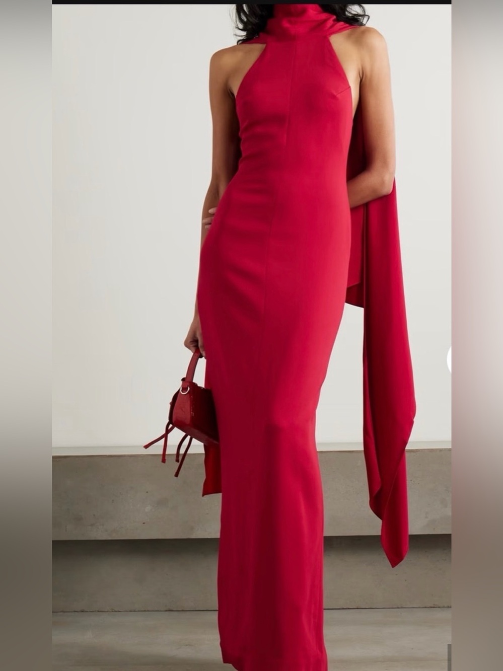 NEW SOLACE LONDON RED CAPE DRESS SIZE 2